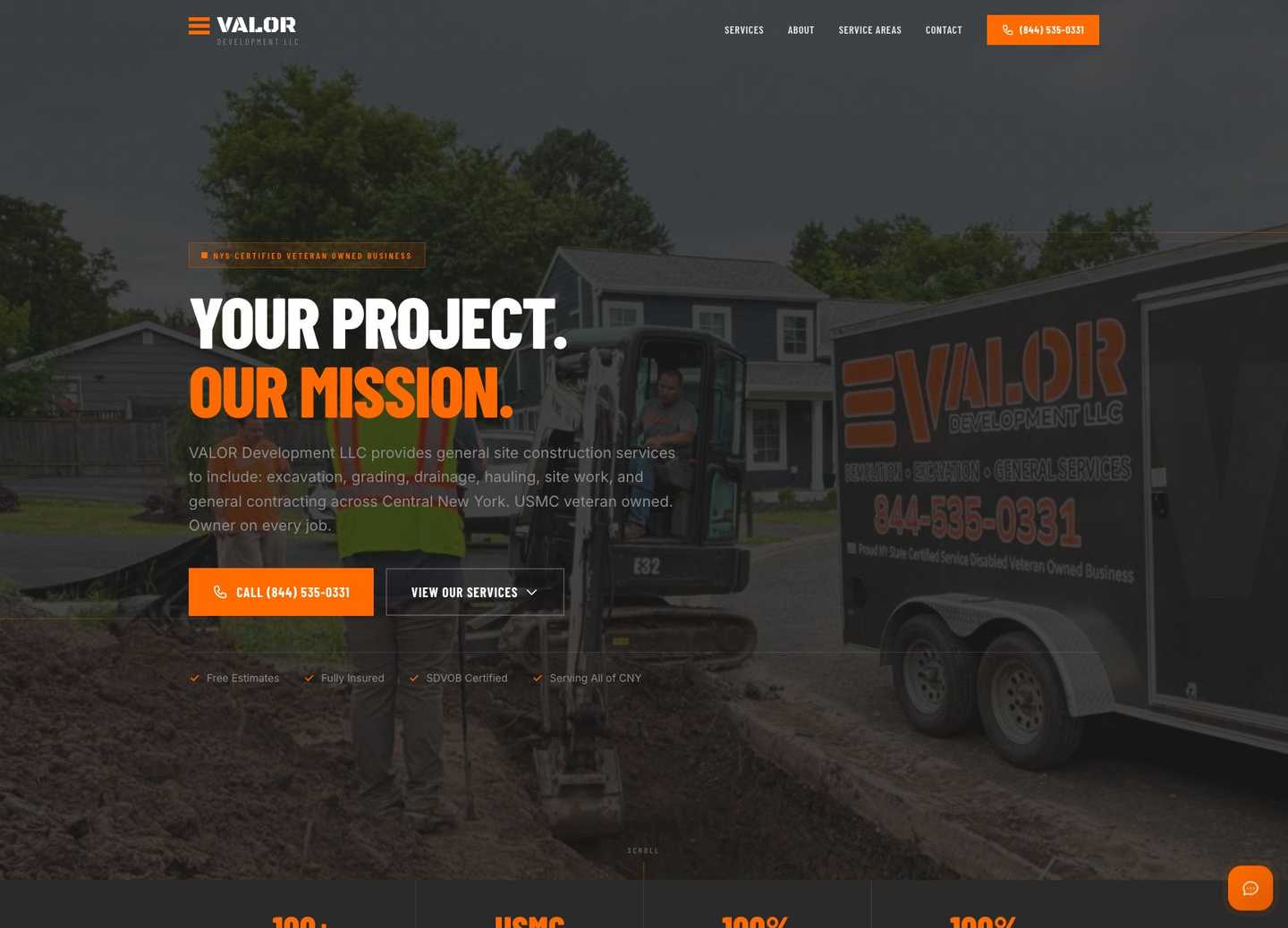 Valor Development homepage